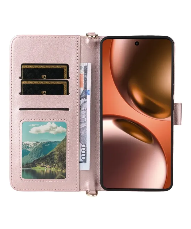 Housse Realme GT 7 / GT 7T avec Bandoulière et Dragonne | Camélia