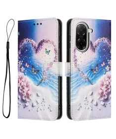 Housse Xiaomi Redmi A5 Cœur Fleuri Papillons Bleus | SERENITY