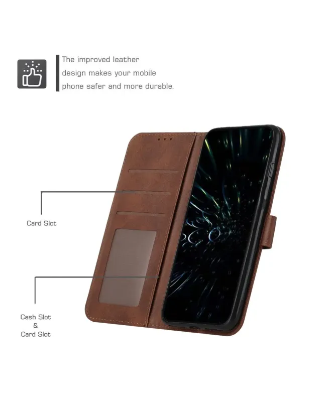 Housse Xiaomi Redmi A5 Lines Effet Cuir