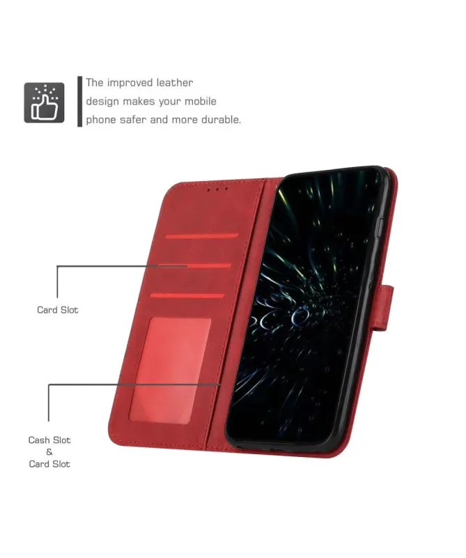 Housse Xiaomi Redmi A5 Lines Effet Cuir