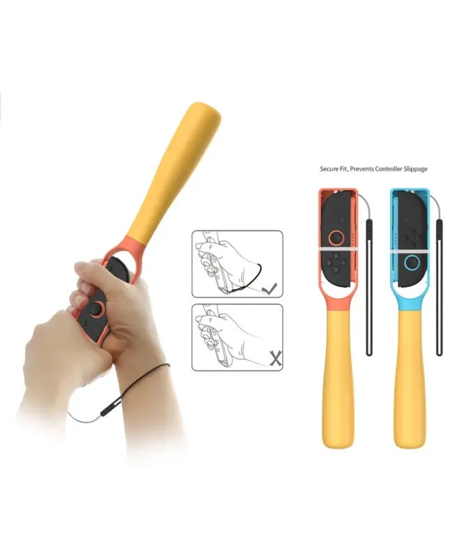 Poignées Baseball pour Joy-Con Nintendo Switch / OLED / Switch 2 - Lot