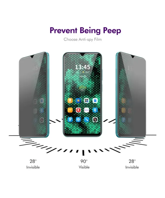Verre Trempé Anti-Espion pour Xiaomi Redmi A5 4G | Lot de 2