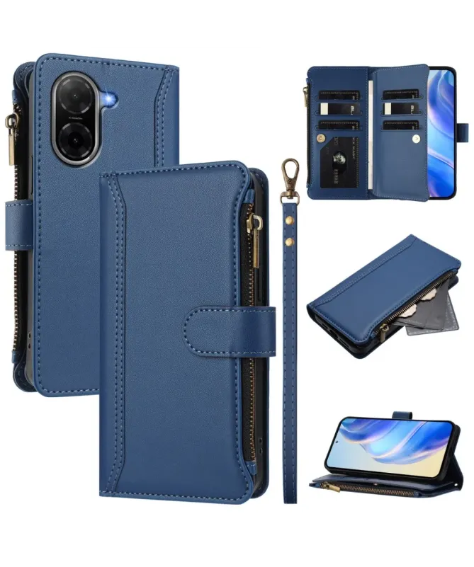 Housse Xiaomi Redmi A5 avec Lanière | 9 Cartes à Fermeture Zippée