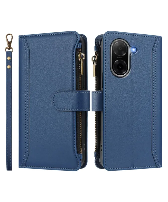 Housse Xiaomi Redmi A5 avec Lanière | 9 Cartes à Fermeture Zippée