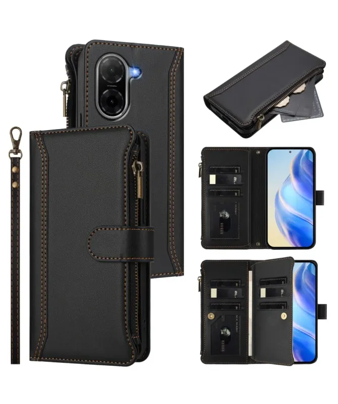 Housse Xiaomi Redmi A5 avec Lanière | 9 Cartes à Fermeture Zippée