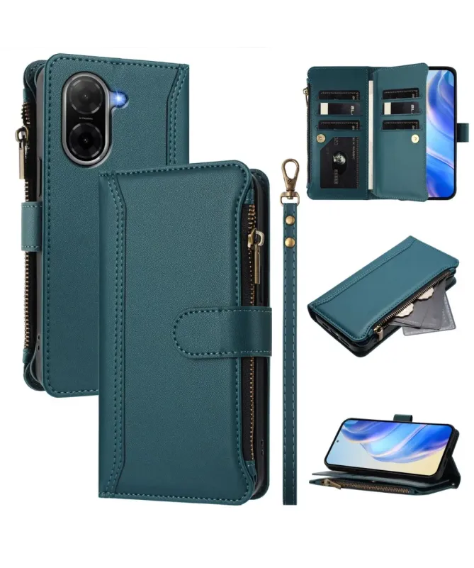 Housse Xiaomi Redmi A5 avec Lanière | 9 Cartes à Fermeture Zippée