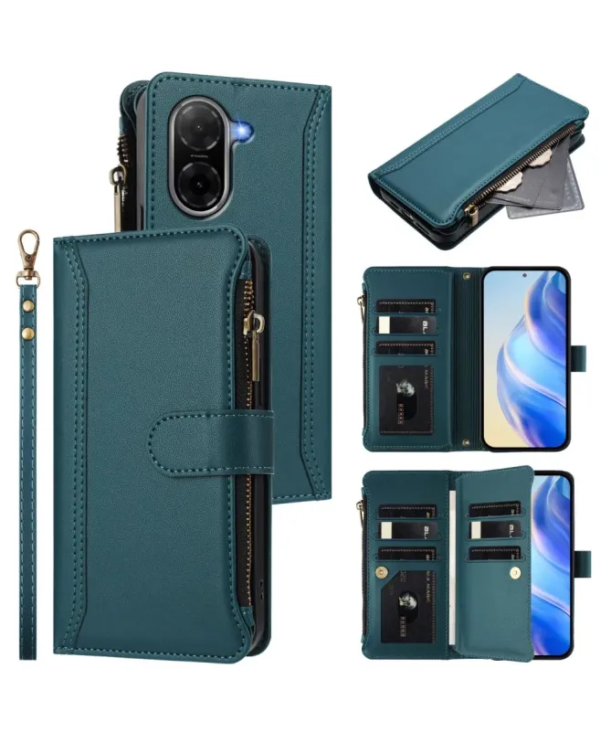 Housse Xiaomi Redmi A5 avec Lanière | 9 Cartes à Fermeture Zippée