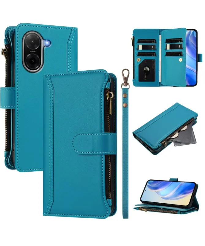 Housse Xiaomi Redmi A5 avec Lanière | 9 Cartes à Fermeture Zippée
