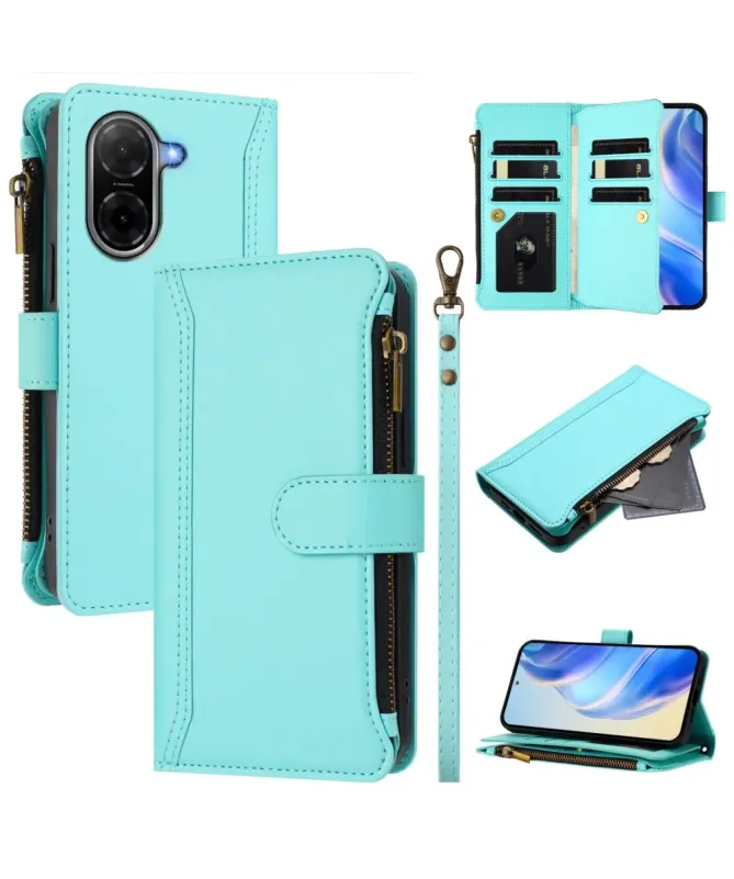 Housse Xiaomi Redmi A5 avec Lanière | 9 Cartes à Fermeture Zippée