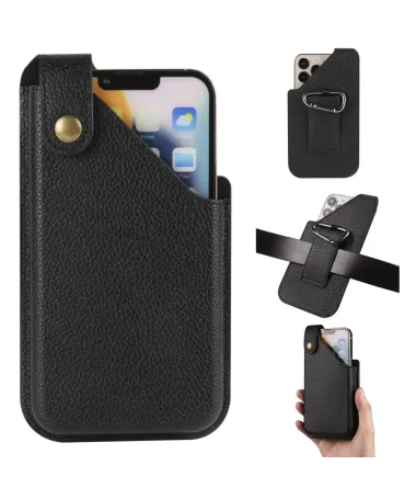 Étui Ceinture Vertical 6.7" Litchi Effet Cuir | Urbanclip