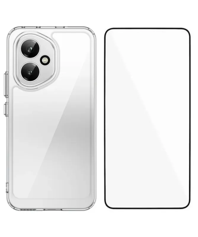 Coque transparente Honor 400 avec protection d'écran en verre trempé