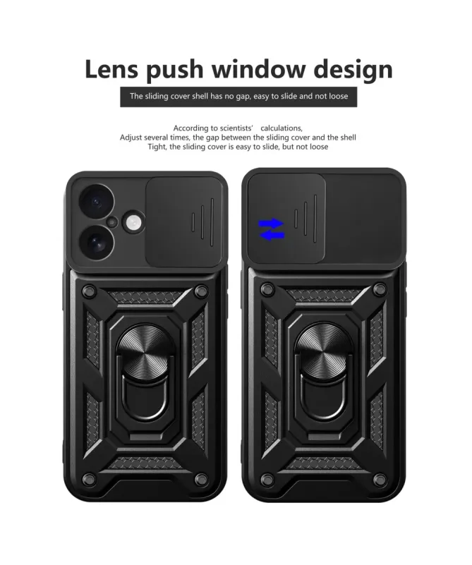Coque iPhone 17 Camera Slide Fonction Support