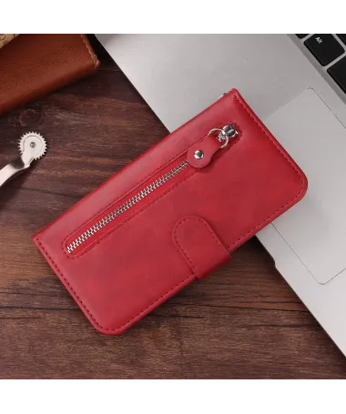 Housse iPhone 17 Zipper Pocket Fonction Support Rouge - photo 2
