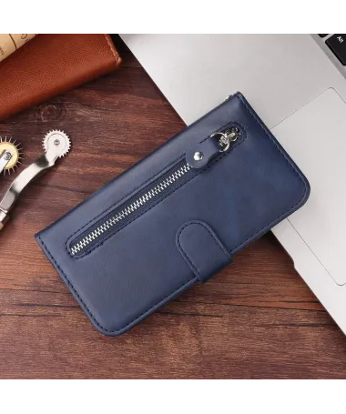 Housse iPhone 17 Zipper Pocket Fonction Support Bleu marine - photo 17