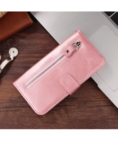 Housse iPhone 17 Zipper Pocket Fonction Support Or Rose - photo 22