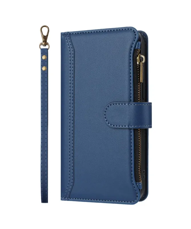 Housse iPhone 17 avec Lanière | 9 Cartes à Fermeture Zippée Bleu marine - photo 5