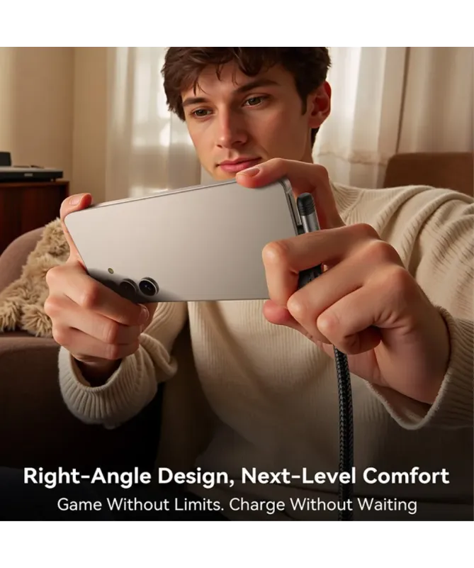 Câble Joyroom USB-C vers USB-C 60W Coudé 1.2m | JR-SC1A