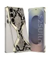 Coque Samsung Galaxy S25 Ultra Finition Python & Bords Dorés | Lazzaro
