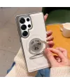 Coque Samsung Galaxy S25 Ultra avec Bague Ronde et Détail Engrenage | 