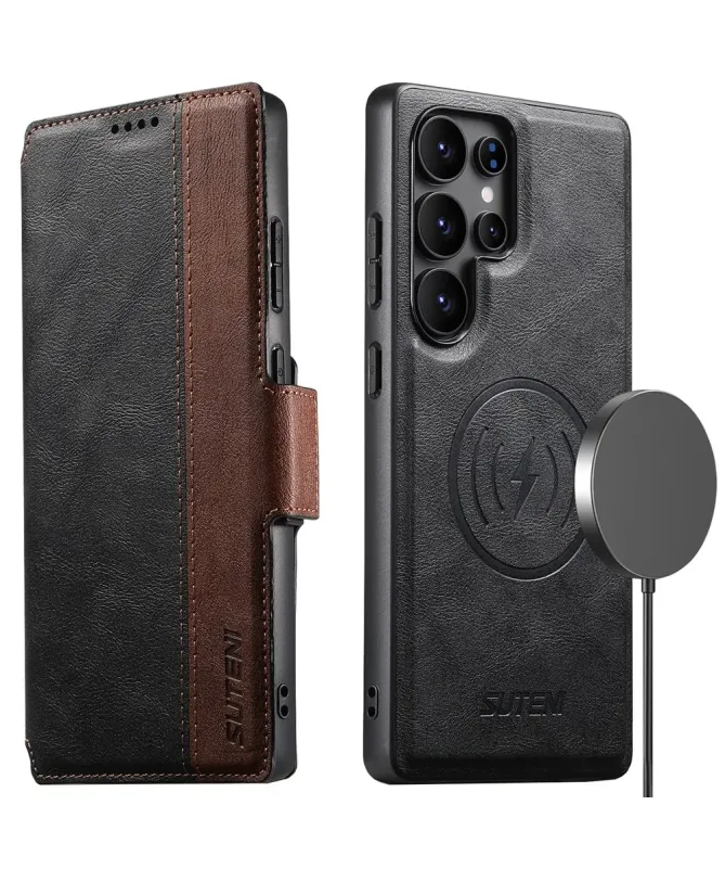 Housse Samsung Galaxy S25 Ultra Magnétique Texture Cuir | Suten