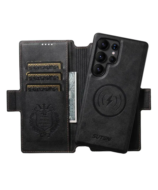 Housse Samsung Galaxy S25 Ultra Magnétique Texture Cuir | Suten