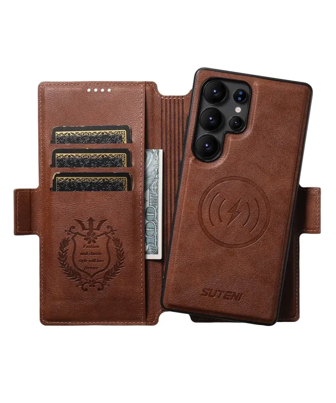 Housse Samsung Galaxy S25 Ultra Magnétique Texture Cuir | Suten