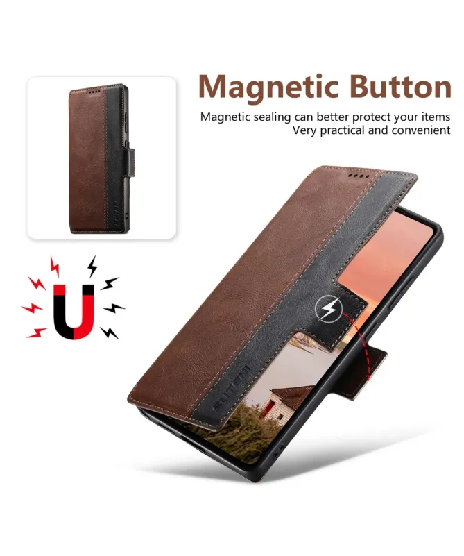 Housse Samsung Galaxy S25 Ultra Magnétique Texture Cuir | Suten
