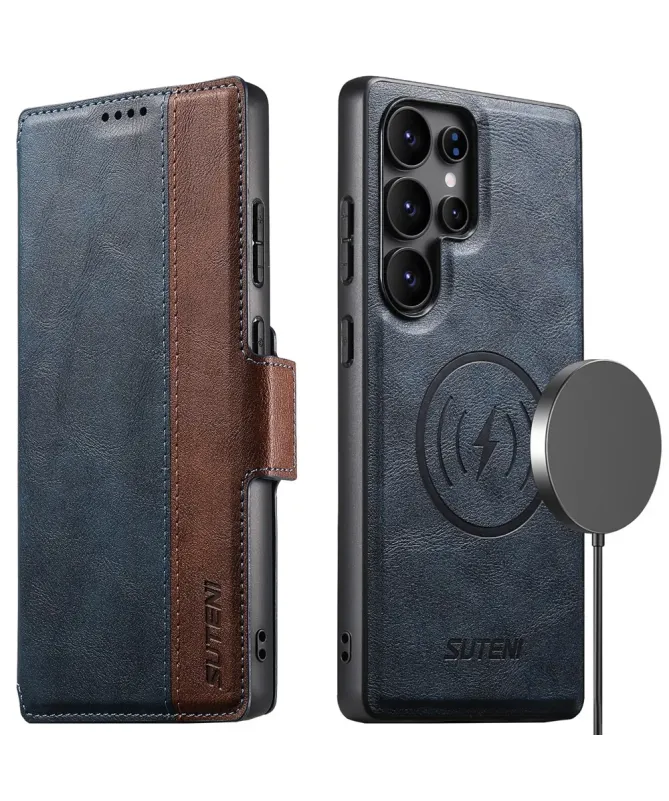 Housse Samsung Galaxy S25 Ultra Magnétique Texture Cuir | Suten