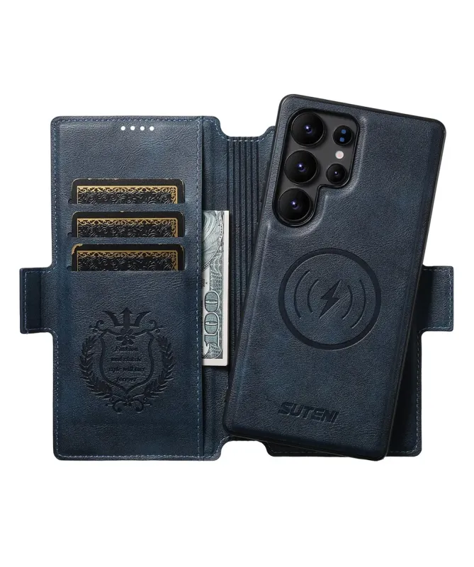 Housse Samsung Galaxy S25 Ultra Magnétique Texture Cuir | Suten
