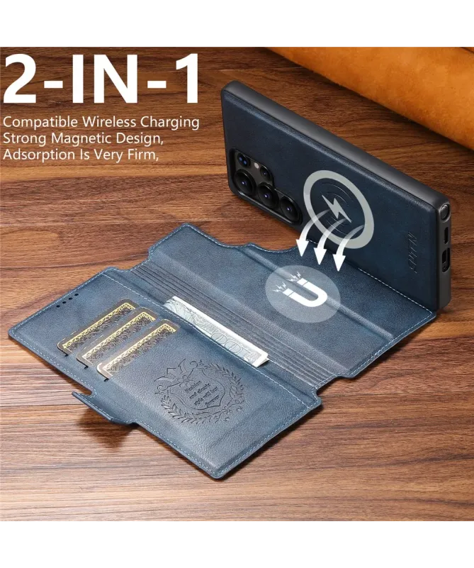 Housse Samsung Galaxy S25 Ultra Magnétique Texture Cuir | Suten