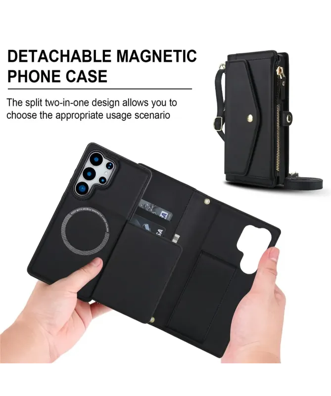 Housse Samsung Galaxy S25 Ultra Détachable Portefeuille | Elina