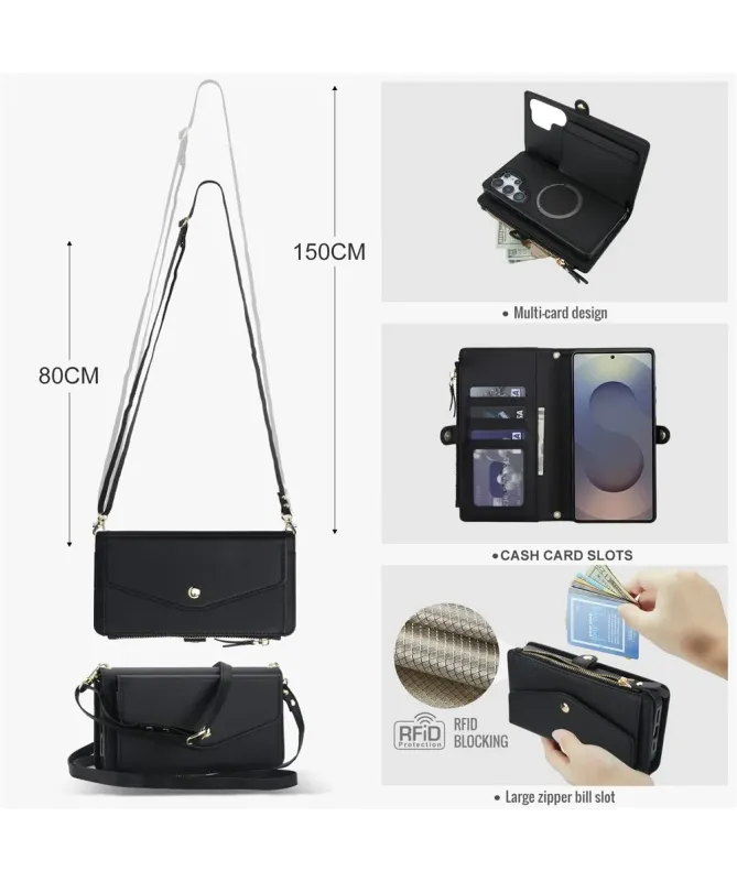 Housse Samsung Galaxy S25 Ultra Détachable Portefeuille | Elina