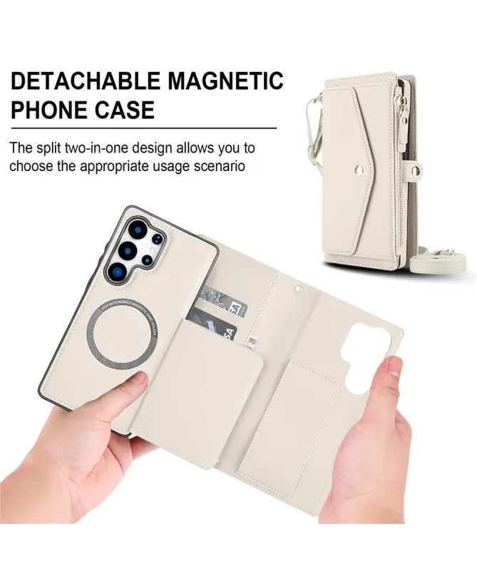 Housse Samsung Galaxy S25 Ultra Détachable Portefeuille | Elina