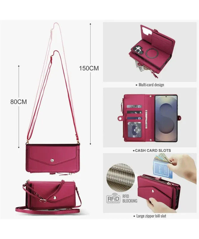 Housse Samsung Galaxy S25 Ultra Détachable Portefeuille | Elina