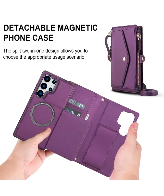 Housse Samsung Galaxy S25 Ultra Détachable Portefeuille | Elina
