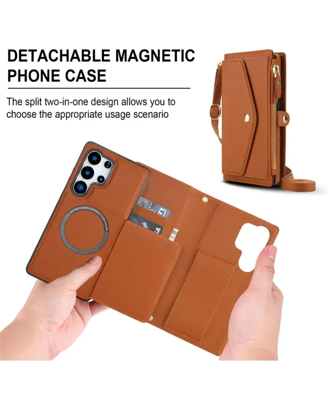 Housse Samsung Galaxy S25 Ultra Détachable Portefeuille | Elina