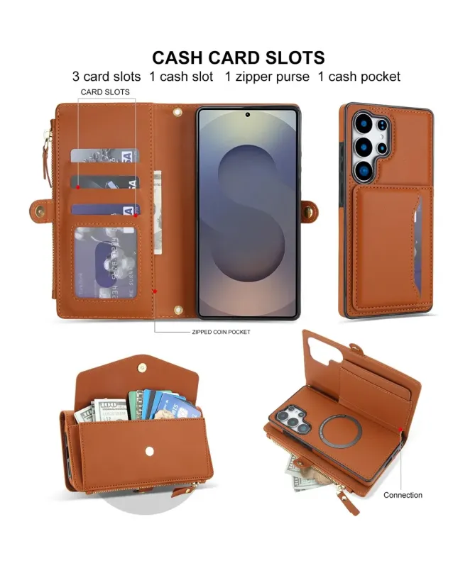 Housse Samsung Galaxy S25 Ultra Détachable Portefeuille | Elina