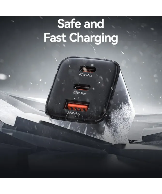 Chargeur Rapide 67W GaN USB-C / USB-A 3 Ports | Vultra