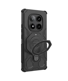 Coque aimantée avec anneau rotatif pour Xiaomi Redmi Note 14 Pro 5G