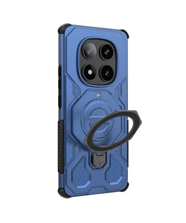 Coque aimantée avec anneau rotatif pour Xiaomi Redmi Note 14 Pro 5G Bleu - photo 7