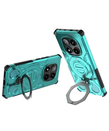 Coque aimantée avec anneau rotatif pour Xiaomi Redmi Note 14 Pro 5G Cyan - photo 12