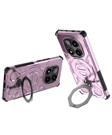 Coque aimantée avec anneau rotatif pour Xiaomi Redmi Note 14 Pro 5G Rose - photo 22