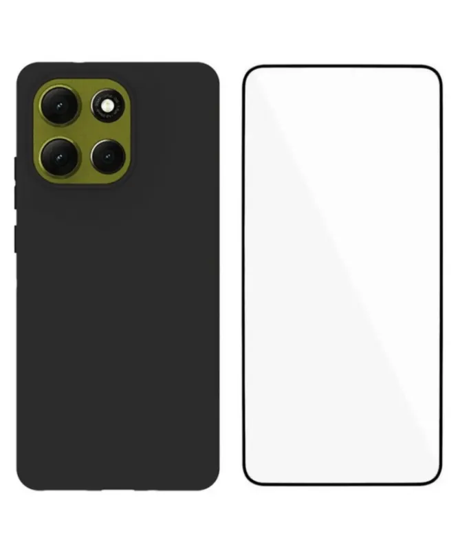 Coque Noire Mat Moto G86 5G avec Verre Trempé