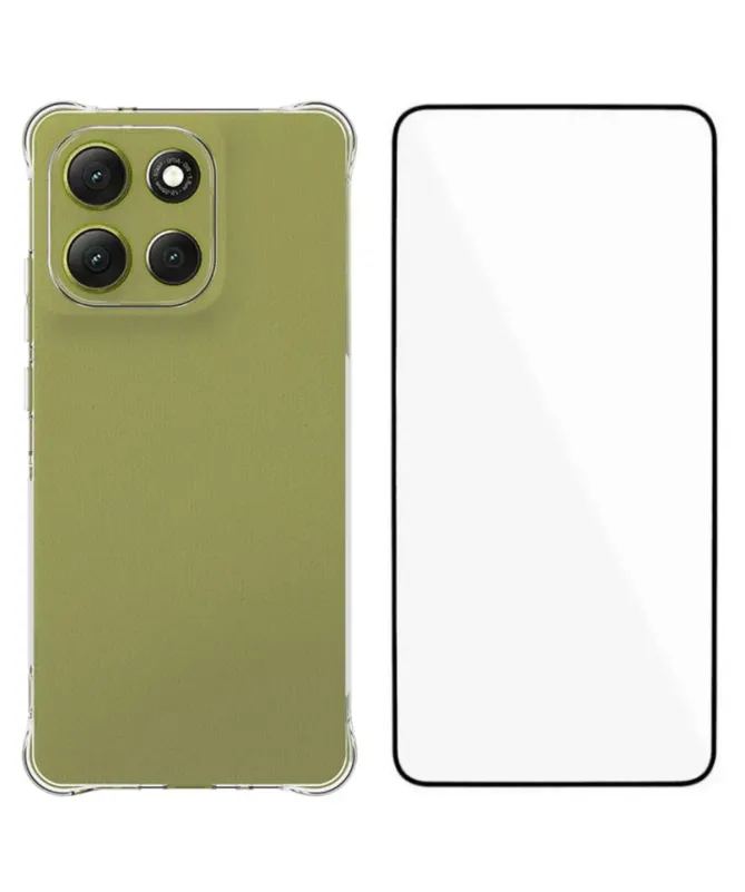 Pack Moto G86 5G Coque Coins Renforcés Transparente avec Verre Trempé