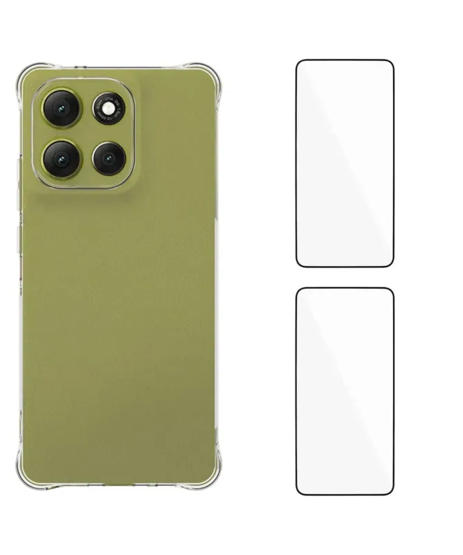 Pack Moto G86 5G | Coque Coins Renforcés Transparente avec 2 Verre Tre