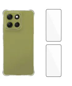Pack Moto G86 5G | Coque Coins Renforcés Transparente avec 2 Verre Tre