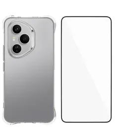 Pack Honor 400 Pro Coque Coins Renforcés Transparente avec Verre Tremp