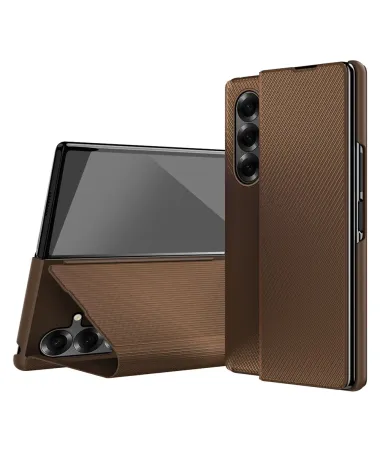 Coque Samsung Galaxy Z Fold 7 Texture Kevlar Cuir & Support | Lynex