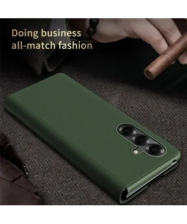 Coque Samsung Galaxy Z Fold 7 Texture Kevlar Cuir & Support | Lynex