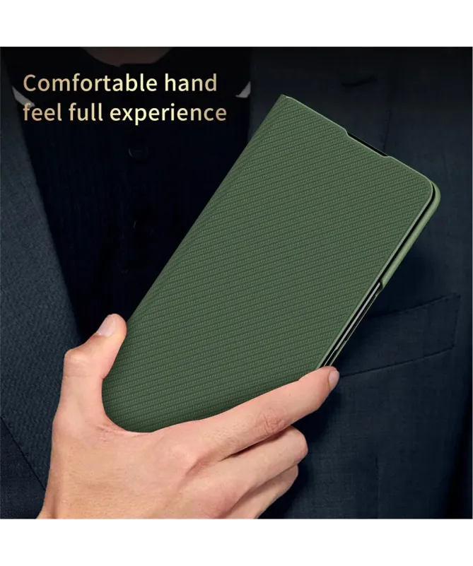 Coque Samsung Galaxy Z Fold 7 Texture Kevlar Cuir & Support | Lynex